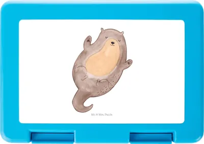 Produktbild von Mr. & Mrs. Panda Bentobox Otter Umarmen - Weiß - Geschenk, Brotbehälter, Bento Box, Seeotter See, Frühstücksbox, glücklich, Snackbox, gut Gelaunt, Lunchbox, Optimistisch