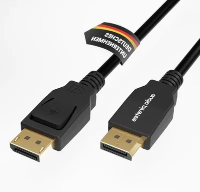 Image de Câble DisplayPort pour gaming, version 16K UHD - Débit de 54 Gbps - Longueur de 2 mètres - Noir