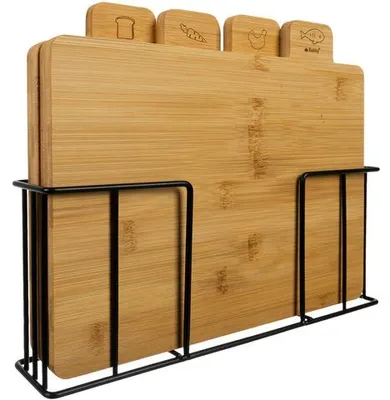 Obrázek produktu pro Bambusové krájecí prkénko - 4 ks Ruhhy