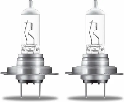 Two automotive headlight bulbs on a white background.