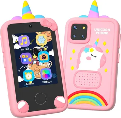 Produktbild von Avizar, Kinder Lerntelefon Unicorn 48MP 2,8" LCD Stoßfest Touch, Rosa