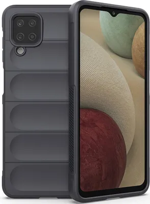 Produktbild von Samsung A12 Hülle, Weich TPU Silikon Stossfest Anti-rutsch Schutzhülle für Samsung Galaxy A12 5G Dunkelgrau