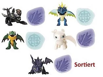Produktbild von DreamWorks Dragons Mini Dragons mit Drachenklassen-Symbol, sortiert (Zufallsauswahl), 50 g