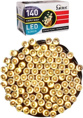 Zdjęcie produktu dla Lampki choinkowe, 140 LED, zewnętrzne, ciepły biały
