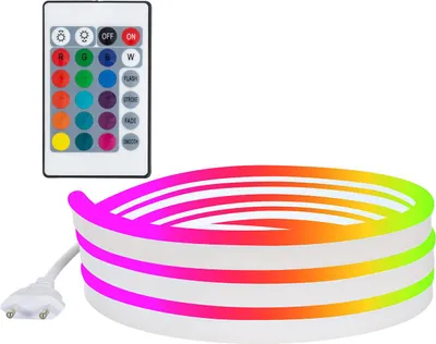 Produktbild von LED-Streifen Neon Dimmbar 220V RGB Halbrund 180° 9W/m Schnitt 100cm IP67 nach Maß 4 m