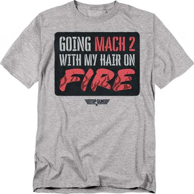 Produktbild von Top Gun - "Mach 2 Hair On Fire" T-Shirt für Herren/Damen Uni TV27269 (M) (Sportliches Heather)