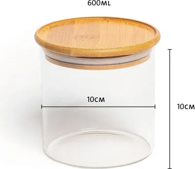Produktbild von ThermoTasty: Aufbewahrungsglas, Modell: rund, Größe: 10x10cm, 600ml
