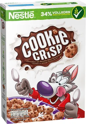 Produktbild von Nestlé Cookie Crisp, Cerealien mit Vollkorn als Kinderfrühstück (375 g)