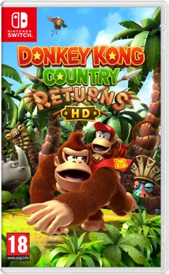 The image shows the game box for Donkey Kong Country Returns HD for Nintendo Switch.