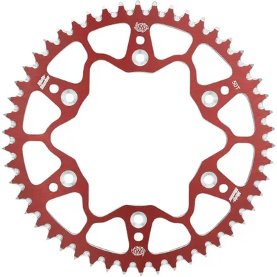 Productafbeelding van Achtertandwiel, aluminium T7075 (ERGAL), 289 52 (28952), rood, voor Honda CR/CRF '83-'20, Beta RR '13-'20 (JTR210).