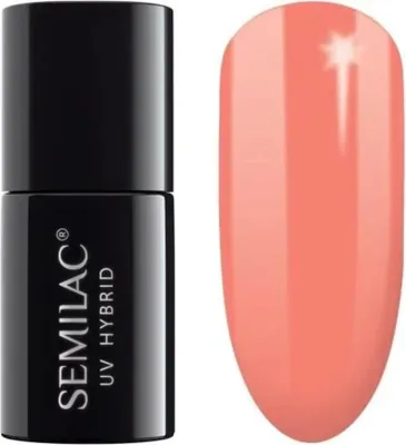 Immagine prodotto di Semilac | Smalto ibrido per unghie - Arancione - 7ml - Smalto gel UV - Alta brillantezza e tenuta fino a 3 settimane
