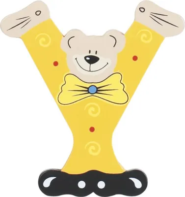 Produktbild von Playshoes buchstabe Y Bär Holz 10 cm