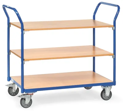 Produktbild von fetra 1802, Stahl, Transportwagen, Blau, 200 kg, 4 Rad/Räder, 12,5 cm