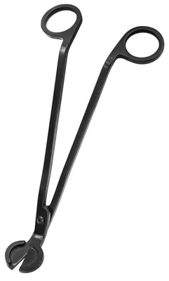 Edelstahl-Kaarslontschaar, schwarz, 18,5 cm, für Kerzenpflege