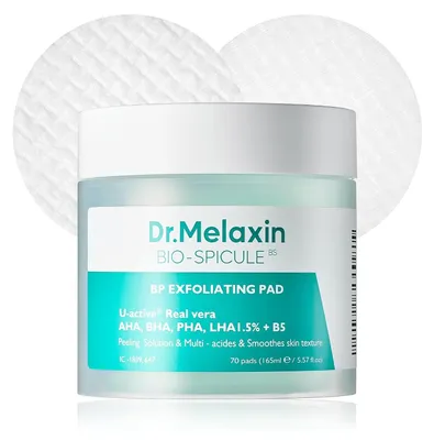 Image de Dr.Melaxin BP - Lingettes exfoliantes pour les pores, 165 ml