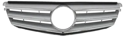 Obrázok produktu pre Predná mriežka pre Mercedes C W204 S204 sedan a kombi 2007–2014, športová, strieborná.
