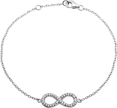 Produktbild von Filigranes Silberarmband mit Unendlichkeitszeichen SB0160