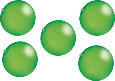 Produktbild von 5x Strandball / Wasserball / Farbe: grün