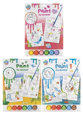 Image de Peinture par numéros - 2 tableaux - À partir de 4 ans