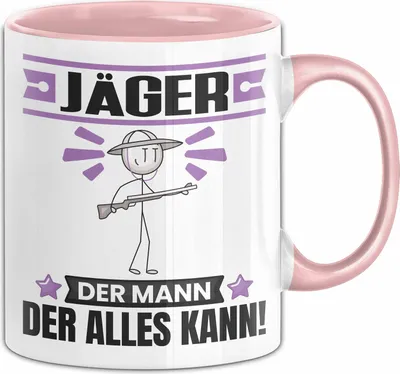Produktbild von Jäger Tasse Geschenk für Jäger Der Mann Der Alles Kann Geschenkidee zum Geburtstag (Rosa)