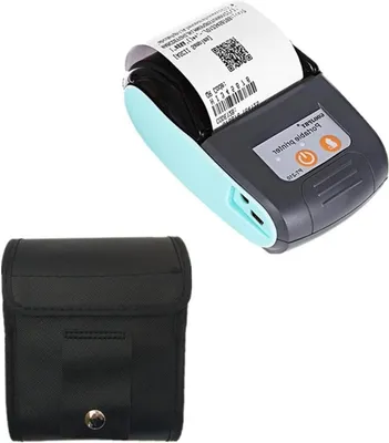 Productafbeelding van Draagbare Inkjetprinter - Mini Printer Bluetooth Printer - Labels Printen - Thermische Lijntechnologie - 58mm - Blauw
