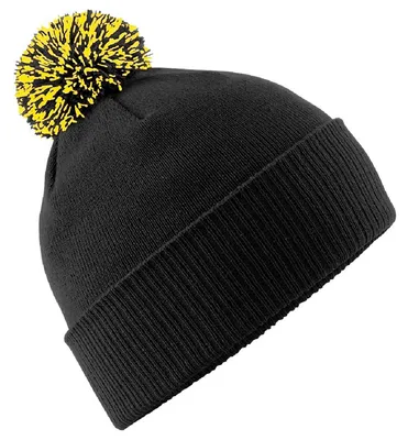 Produktbild von Beechfield - Mütze für Herren/Damen Uni FK248 (Einheitsgröße) (Schwarz/Gelb)