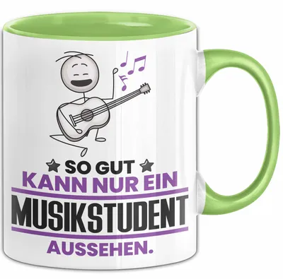 Produktbild von Musikstudent Geschenk Tasse So Gut Kann Nur Ein Musikstudent Aussehen Geschenkidee Kaffee-Becher (Grün)