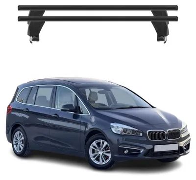 Image de Menabo Barres de transversales pour BMW Série 2 Gran Tourer F46 2014-24 Noir ABE, Image générée par une IA