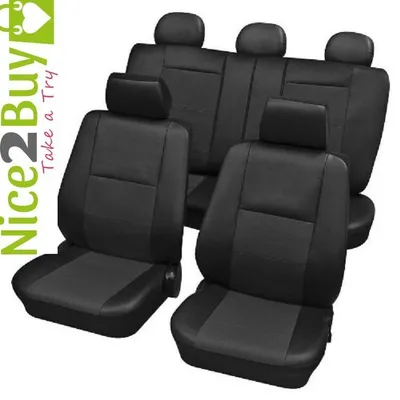 Produktbild von Auto Sitzbezüge Universal Komplett Set 15-teilig - Elba anthrazit, Eco Class mit SAB 2 Vario Plus | Autositzbezüge / Schonbezüge von PETEX