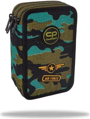Zdjęcie produktu dla Piórnik potrójny Air Force Jumper 3 CoolPack - idealny dla młodych pasjonatów, z kompletem akcesoriów do szkoły! Spraw, by nauka była przyjemnością!