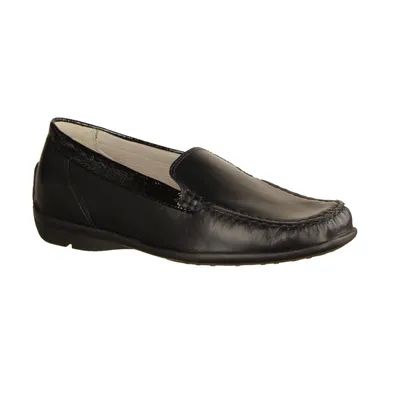 Produktbild von Waldläufer Harriet 431000-001 Damenschuhe, Slipper, Leder, Schwarz, NEU - Damenschuhe Bequeme Ballerina / Slipper, Schwarz, leder (memphis taipei), absatzhöhe: 10 mm