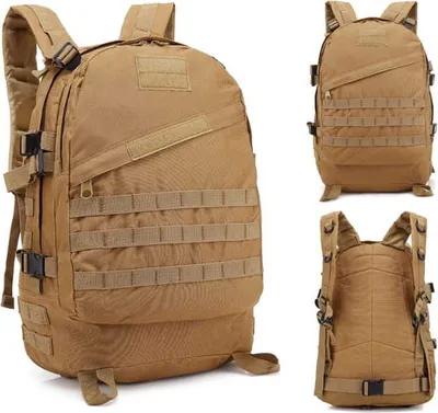 Produktbild von zenwire Rucksack Khaki Militär zw-bag10, Oxford 900D, 40L, 51x38x15cm, MOLLE-System, Laptopfach für 13,3-15,6 Zoll, Spritzwasser- & Regenschutz IPX1, 4 Fächer, 750g, Handgepäck