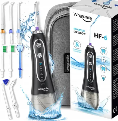 Produktbild von Whysmile kabelloser Mundirrigator 5 Modi, 8 Düsen, IPX7, 300 ml
