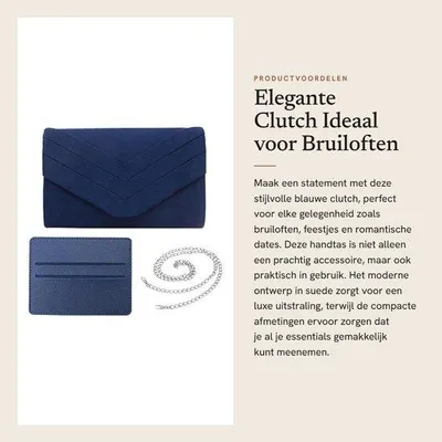 Productafbeelding van Schoudertas Elegante Blauwe Design - Handtas - Clutch
