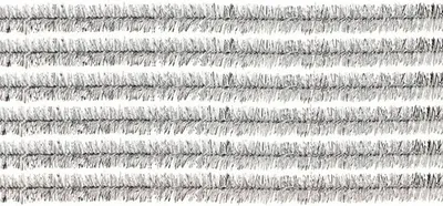 Produktbild von Biegeplüsch Pfeifenputzer silber Ø 0,8 x 50 cm 10 Stück