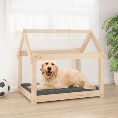 Image de The Living Store Lit pour chien 81x60x70 cm Bois massif de pin