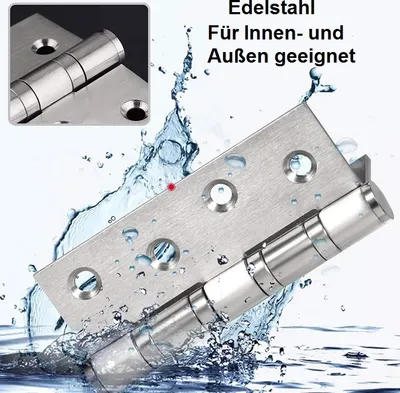 Zdjęcie produktu dla 8 x zawiasy do bram ze stali nierdzewnej - wytrzymałe zawiasy do drzwi - zawiasy do bram ogrodowych ze stali nierdzewnej 100 mm x 75,5 mm - zestaw do montażu łodzi - łącznik do mebli, okien, szafek z mocowaniem - zawias do drzwi