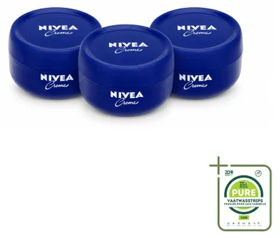 Produktbild von 3 x NIVEA Crème - Pflegende Feuchtigkeitscreme - 200 ml - Großpackung - 3 Stücke