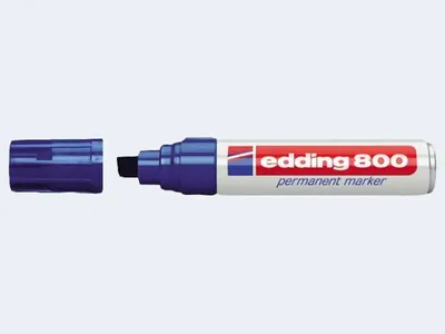 Produktbild von Edding 800 blau 4-12mm Keilspitze permanent