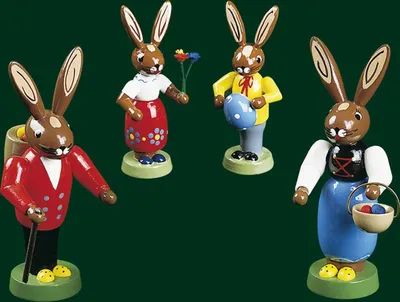 Produktbild von Osterdekoration Hasenfamilie Höhe= 12cm NEU
