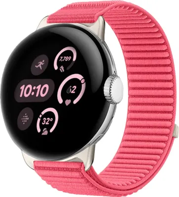Immagine prodotto di Cinturino in nylon per Google Pixel Watch 4 / 3 da 45 mm con chiusura in velcro, rosso