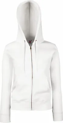 Produktbild von Fruit of the Loom - Lady-Fit Premium Hooded Sweat Jacket - White - L