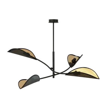 Zdjęcie produktu dla Lampa sufitowa Emibig 4xE14 40W LOTUS 4 BLACK/GOLD 1106/4