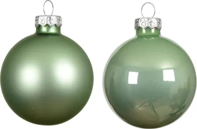 Produktbild von Weihnachtskugeln Glas 3,5cm 16 Stück - Matchagrün