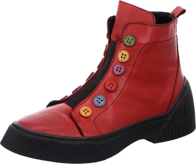 Immagine prodotto di Gemini stivaletto donna bottoni colorati inserto elasticizzato suola fresca 033100-02, misura:37 EU, colore:Rosso