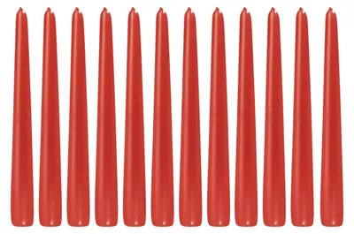 Produktbild von SPITZKERZEN von WIEDEMANN 25x2,5cm 12 Stück. ROT