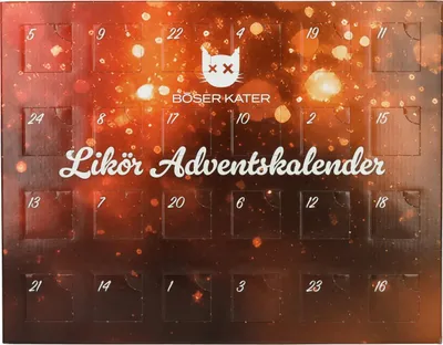 Produktbild von BÖSER KATER Likör Adventskalender 19,5% Vol. 24x0,025l