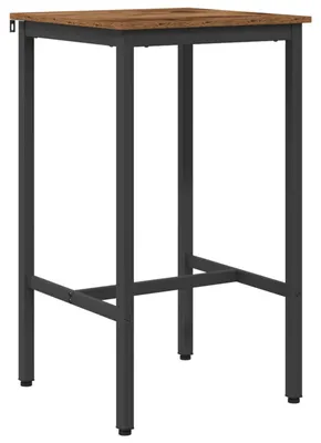 Produktbild von vidaXL Bartisch 52 x 52 x 110 cm Holzwerkstoff Altholz Rechtwinklig