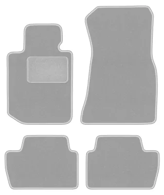 Obrázok produktu pre Velúrové autokoberce pre: BMW 2 G42 2021-2022 (kupé) – sada 4 ks, sivé, na mieru – Wielganizator OSLO