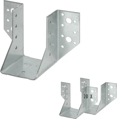 Produktbild von siwitec Balkenschuh Typ A 120 x 160 mm, Holzverbinder verzinkt 20 Stück, mit CE-Kennzeichnung